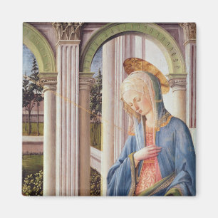 De aankondiging, details van de Maagd Mary Magneet