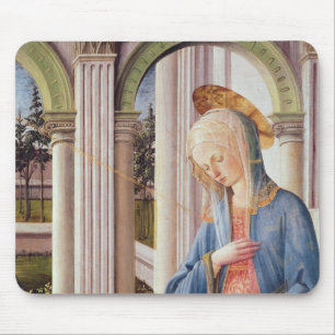 De aankondiging, details van de Maagd Mary Muismat