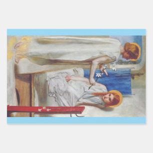 De Aankondiging door Dante Gabriel Rossetti Inpakpapier Vel