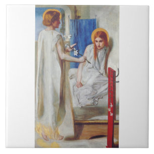 De Aankondiging door Dante Gabriel Rossetti Tegeltje