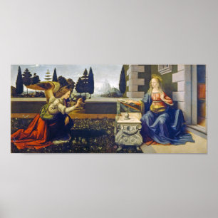 De aankondiging Leonardo da Vinci Poster