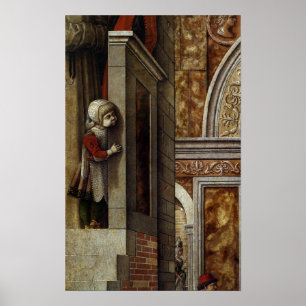 De aankondiging met St. Emidius, 1486 Poster