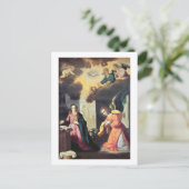 De aankondiging (olie op canvas) briefkaart (Staand voorkant)