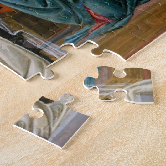 De aankondiging, ongeveer 1485 legpuzzel (Zijkant)