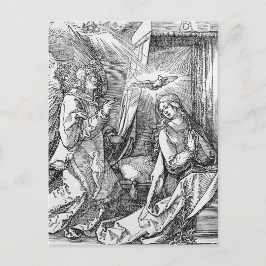 De aankondiging van de "kleine passie" briefkaart (Voorkant)