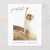 De aankondiging van het Afstuderen van de begrotin Flyer (Voorkant)