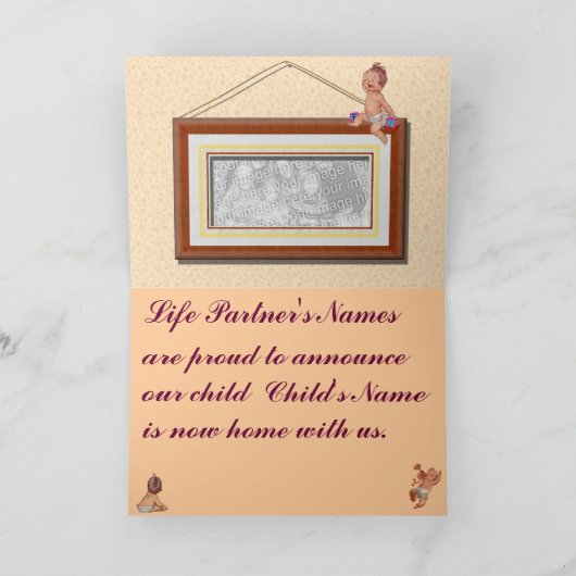 De Aankondiging van het baby voor Vrolijke of (Binnen)