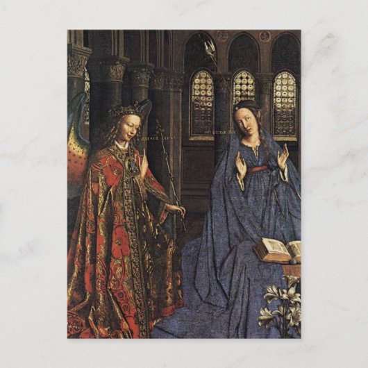 De aankondiging van Jan van Eyck Briefkaart (Voorkant)