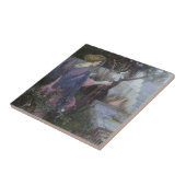 De aankondiging van John William Waterhouse Tegeltje (Zijkant)