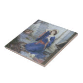 De aankondiging van John William Waterhouse Tegeltje (Zijkant)