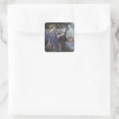 De aankondiging van John William Waterhouse Vierkante Sticker (Tas)