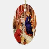 De aankondiging van Melchior Broederlam Kerstmis Keramisch Ornament (Rechts)