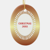 De aankondiging van Melchior Broederlam Kerstmis Keramisch Ornament (Achterkant)