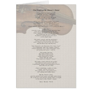 De aanraking van de hand van de meester