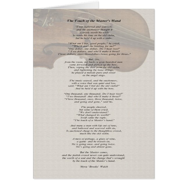 De aanraking van de hand van de meester (Voorkant)