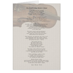 De aanraking van de hand van de meester