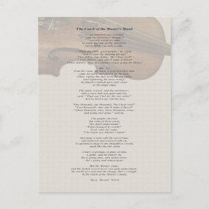 De aanraking van de hand van de meester briefkaart