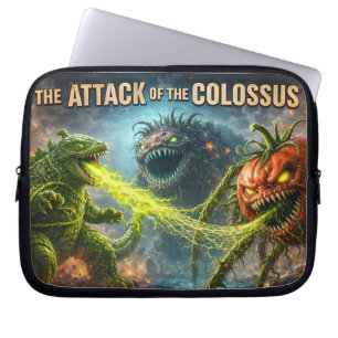De aanval van het Colossus sciencefiction Caillou- Laptop Sleeve