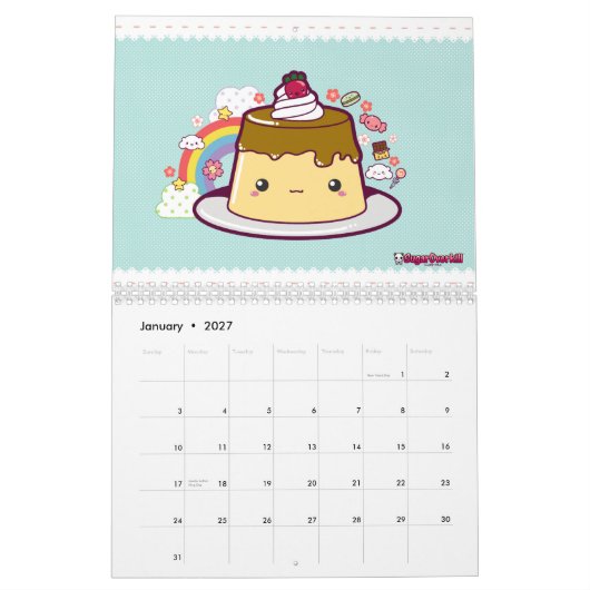 De Aanval van het Voedsel van Kawaii! 2011 Kalender (Jan 2027)