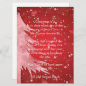 De aanwezigheid van Jezus plat kerstkaart (Voorkant / Achterkant)