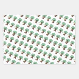 De aap eet een blad voor de onmiddellijke verpakki inpakpapier vel