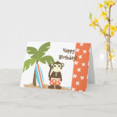 De Aap van het surf Kaart (Gele Bloem)