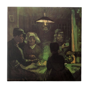 De aardappel Eaters door Vincent van Gogh Tegeltje