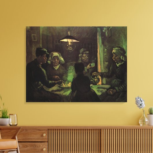 De Aardappel Eters door Vincent van Gogh Canvas Afdruk (Insitu (Woonkamer))