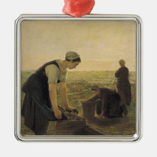 De aardappeloogst metalen ornament