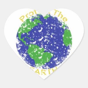 De aarde beschermen hart sticker