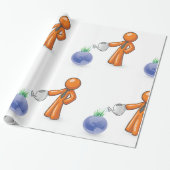 De aarde bewateren cadeaupapier (Uitgerold)