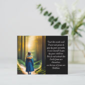 De aarde goed behandelen | Bosmeisje Briefkaart (Staand voorkant)