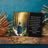 De aarde goed behandelen | Forest Girl Tabletop Fotoplaat (Zijkant)