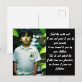 De aarde goed behandelen | Tropische jongen Briefkaart (Voorkant / Achterkant)