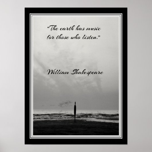 De aarde heeft muziek... Shakespeare quote Poster (Voorkant)