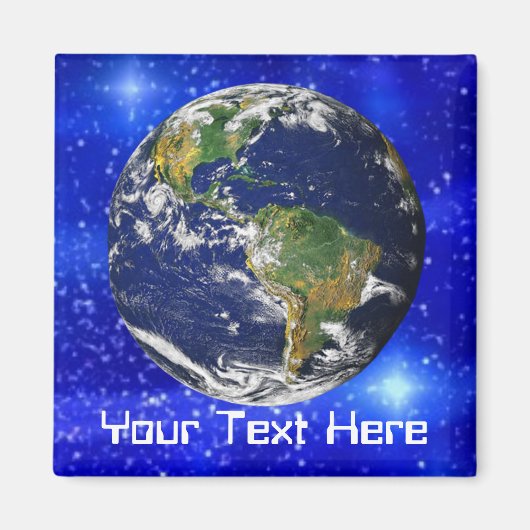 De aarde in ruimtemagneet magneet (Voorkant)