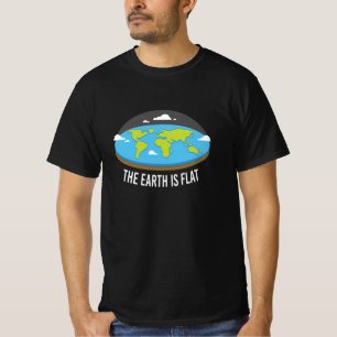 De aarde is een vlakke aarde t-shirt