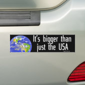 De aarde is groter dan alleen de VS Bumpersticker (Op auto)