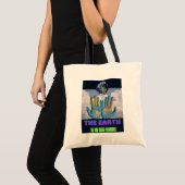 De aarde is in onze handen tote bag (Voorkant (product))