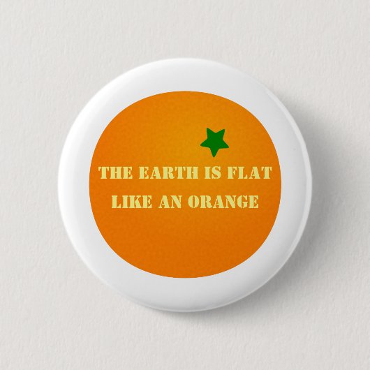 De aarde is plat ronde button 5,7 cm (Voorkant)