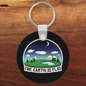 De aarde is platte sleutelhanger (Voorkant)