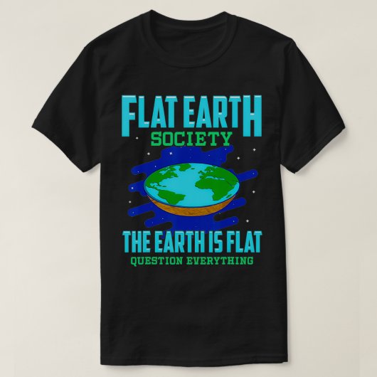 De aarde is platte t-shirt (Design voorkant)