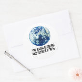 De aarde is rond en de wetenschap is echt ronde sticker (Envelop)