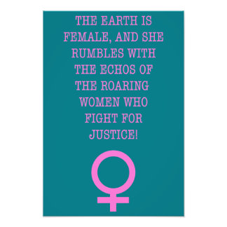 De aarde is Vrouw Foto Afdruk