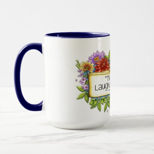 De aarde lacht in bloemen 15oz Mok (Links)
