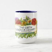 De aarde lacht in bloemen 15oz Mok (Midden)