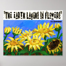 De aarde lacht in het poster Flowers