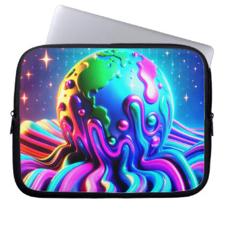 De aarde op een computer tablet + laptop sleeve