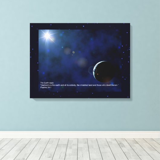 De aarde - Perek Shirah Canvas Afdruk (Insitu (Houten vloer))