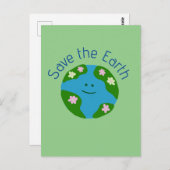 De aarde redden briefkaart (Voorkant / Achterkant)